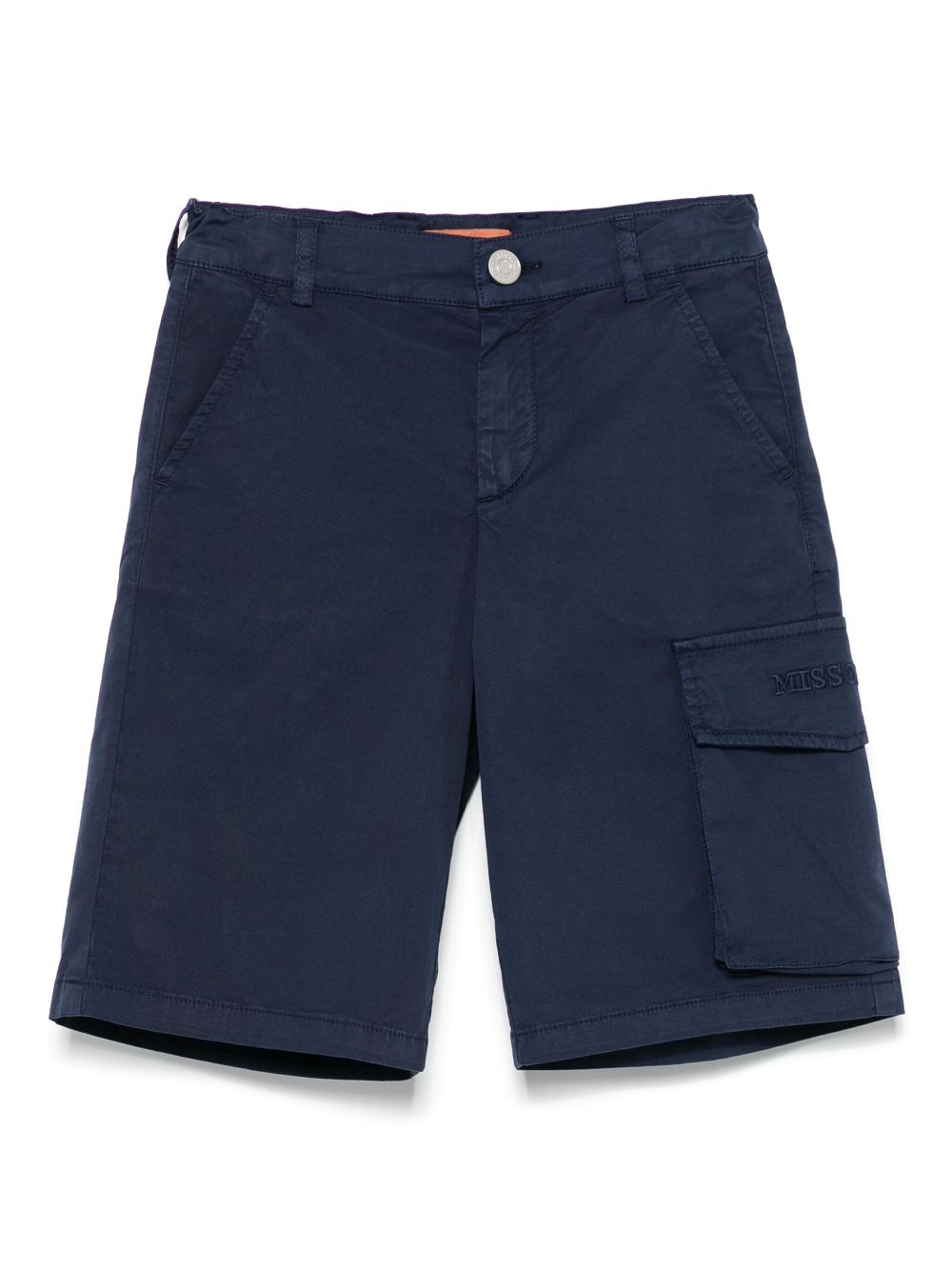 Missoni Kids logo-embroidered cargo shorts - Blue