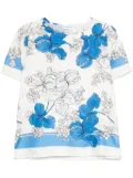 P.A.R.O.S.H. floral-print T-shirt - White