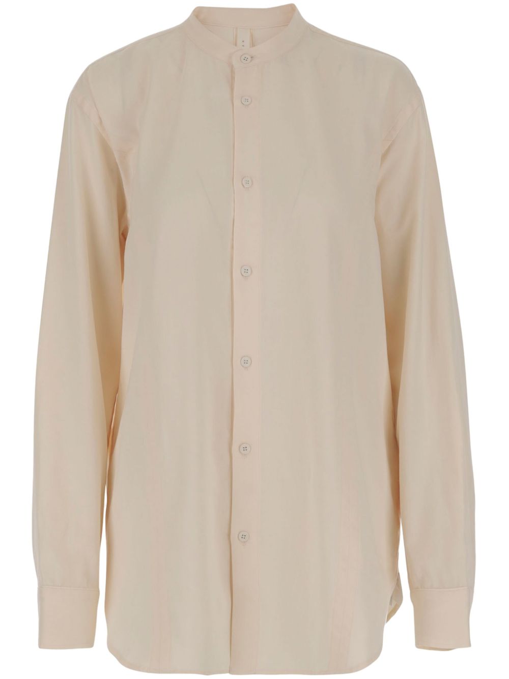 band collar cotton shirt