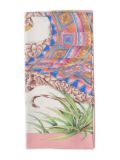 Ferragamo India-pattern silk scarf - Pink