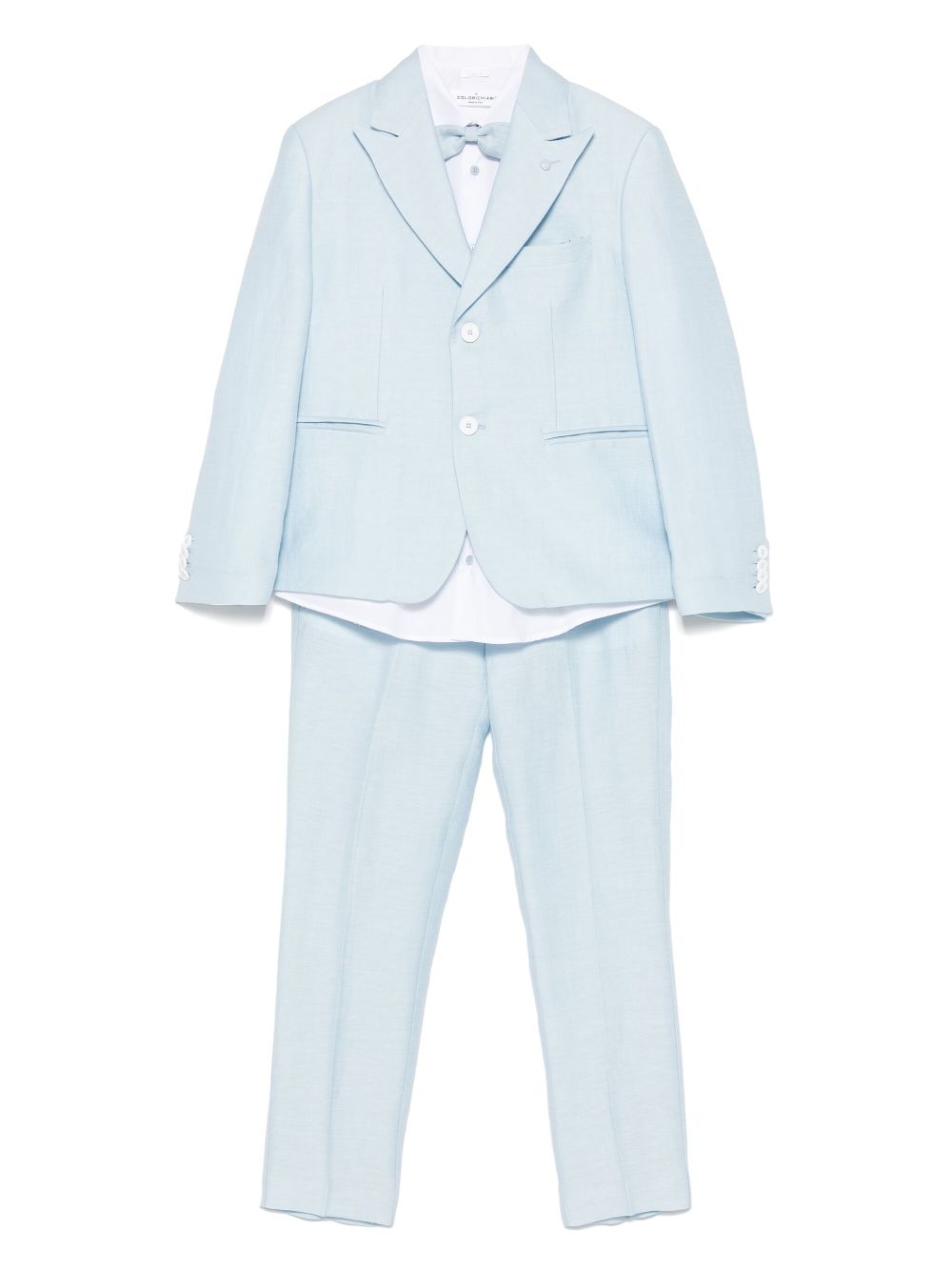 Colorichiari slub-texture suit - Blue