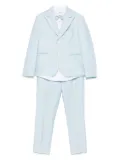 Colorichiari slub-texture suit - Blue