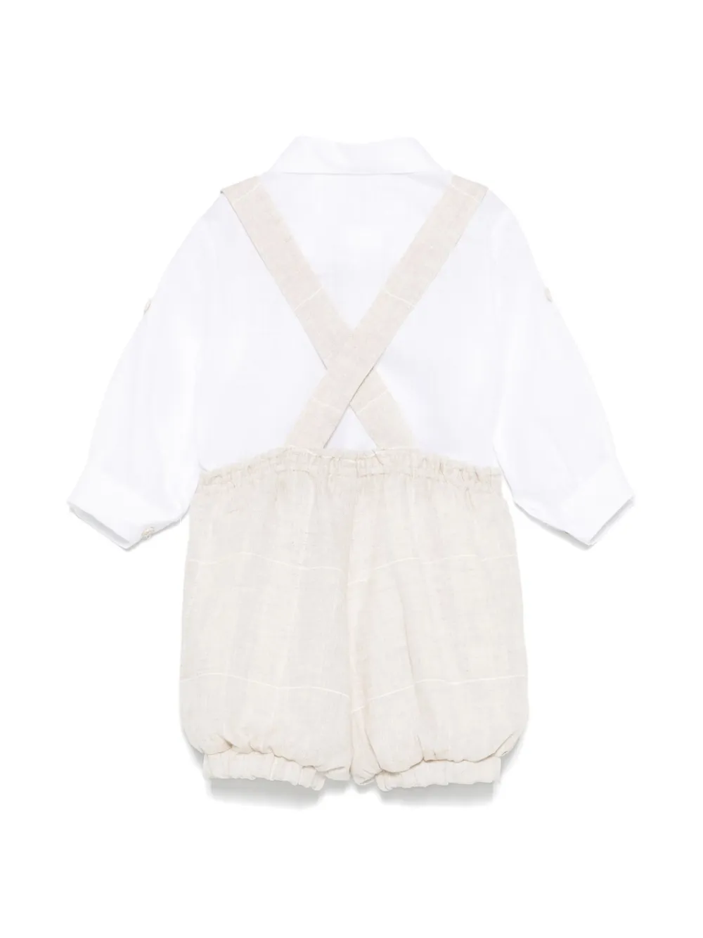 Colorichiari striped short set - Wit