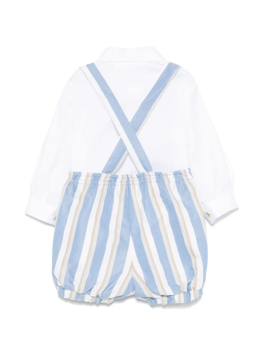 Colorichiari striped short set - Wit