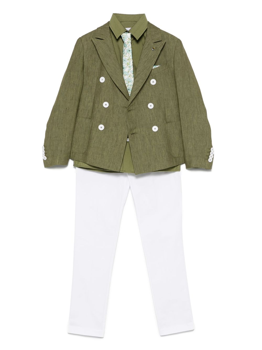 Colorichiari linen suit - Green