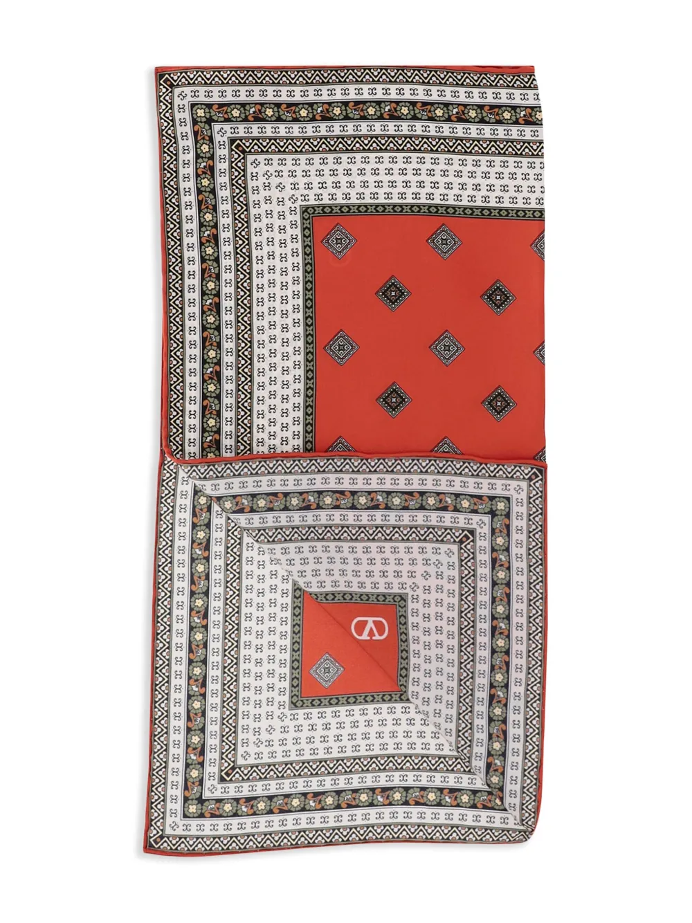Valentino Garavani Sjaal met geometrische print Oranje