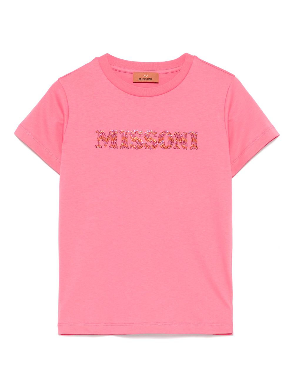 Missoni Kids crystal-logo T-shirt - Pink