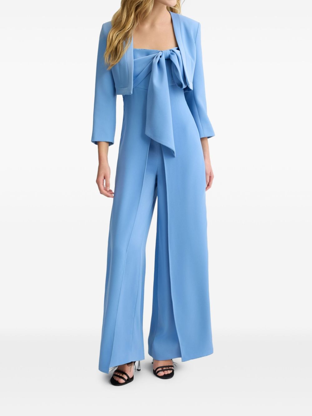 LIU JO bow-detail jumpsuit - Blauw