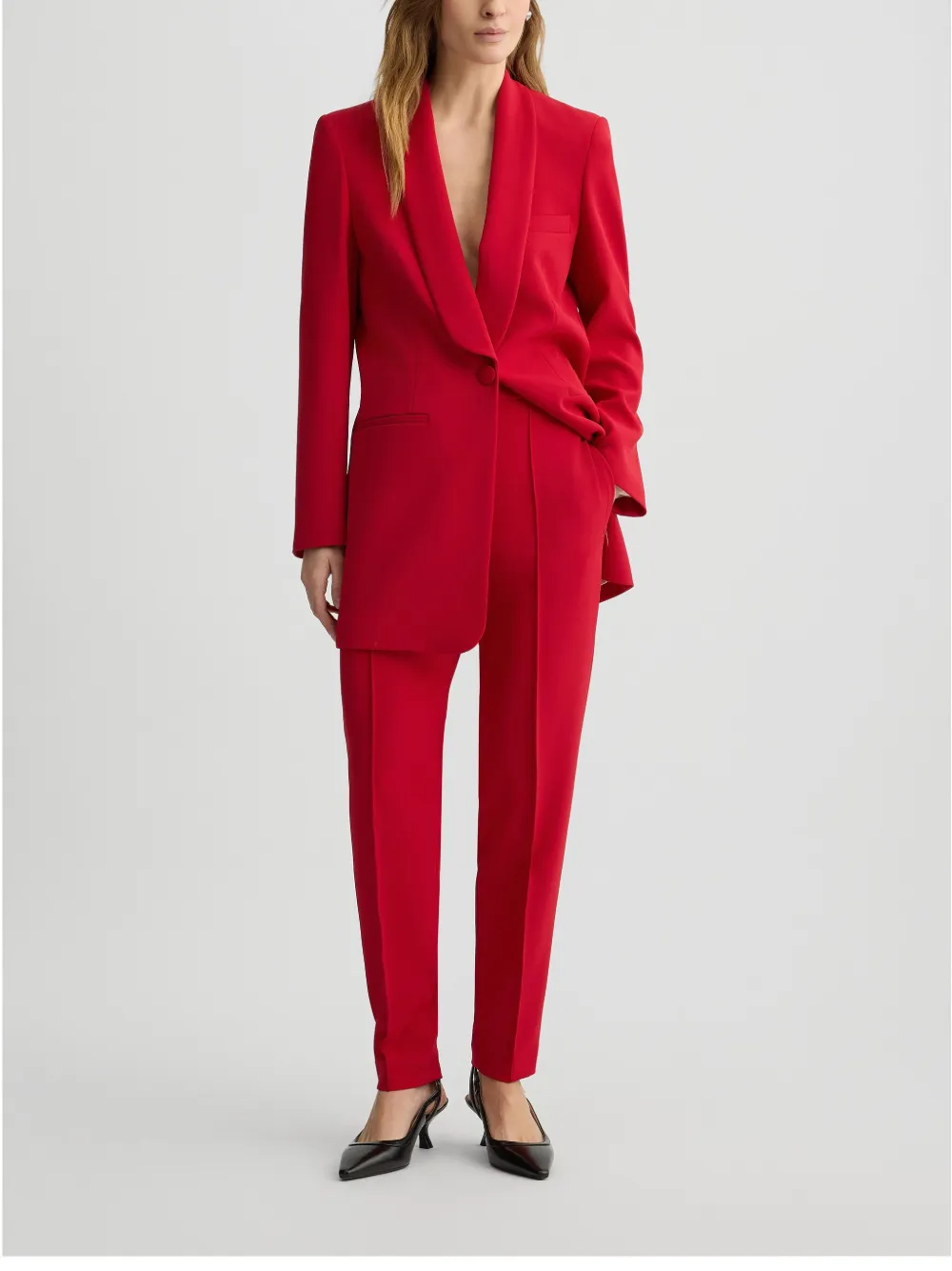 Liu •jo Red Cigarette Trousers In Red