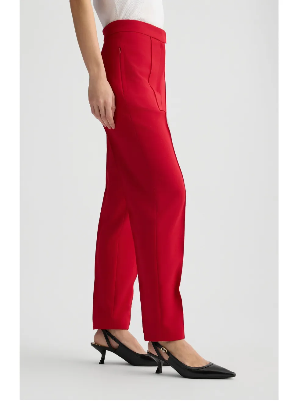 Liu •jo Red Cigarette Trousers In Red