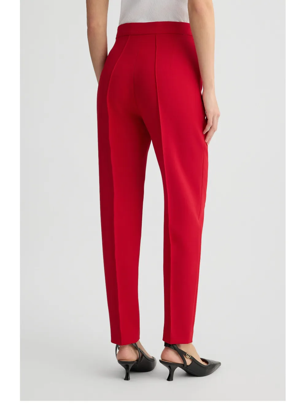 Liu •jo Red Cigarette Trousers In Red