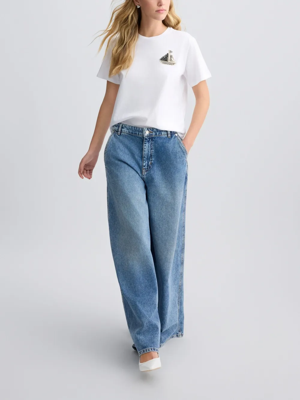 LIU JO T-shirt met stras Wit