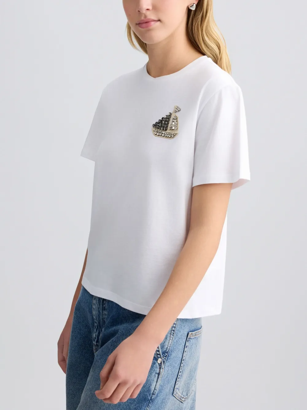LIU JO T-shirt met stras Wit