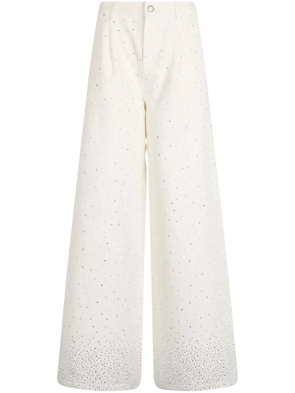 LIU JO rhinestone-embellished flared jeans | White | Image 1