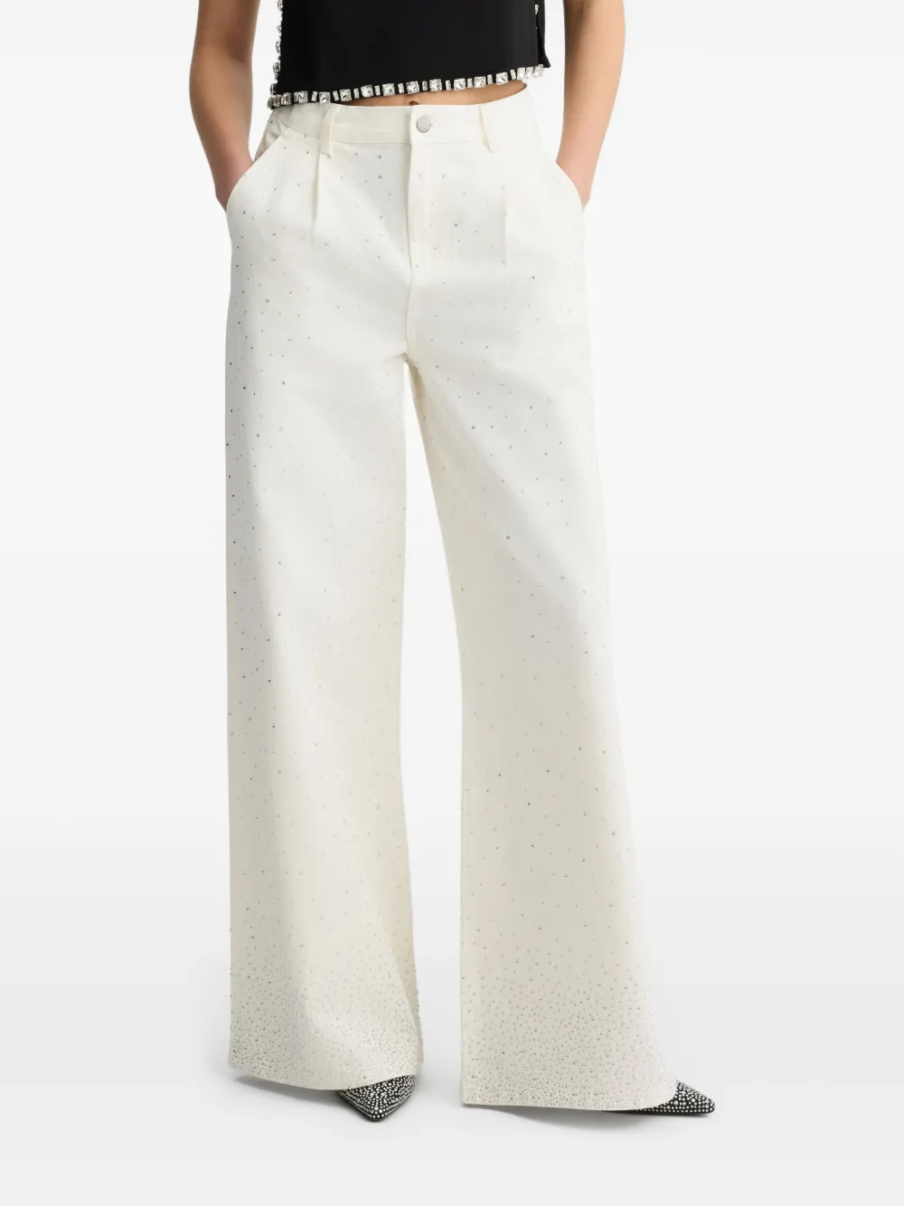 LIU JO Jeans met stras Wit