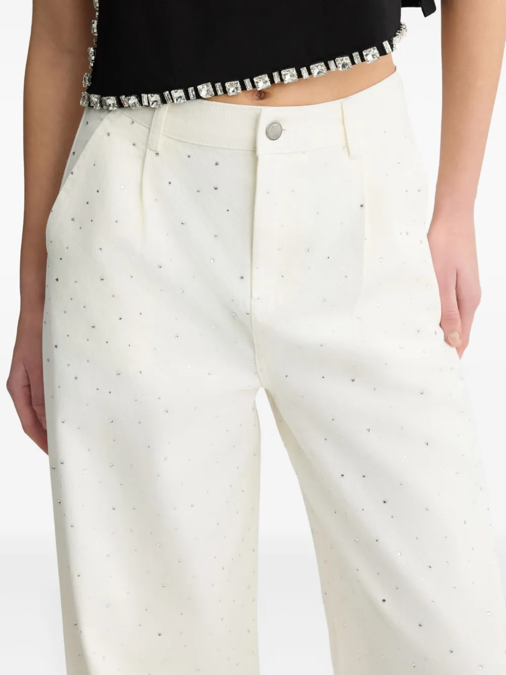 LIU JO Jeans met stras Wit