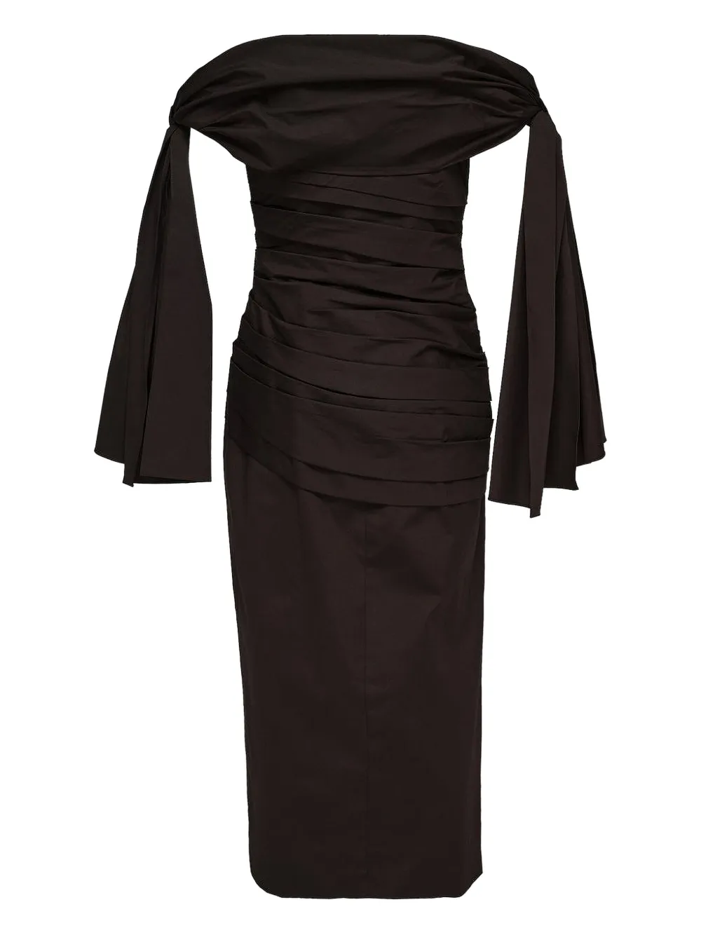 ruched off-shoulder dress