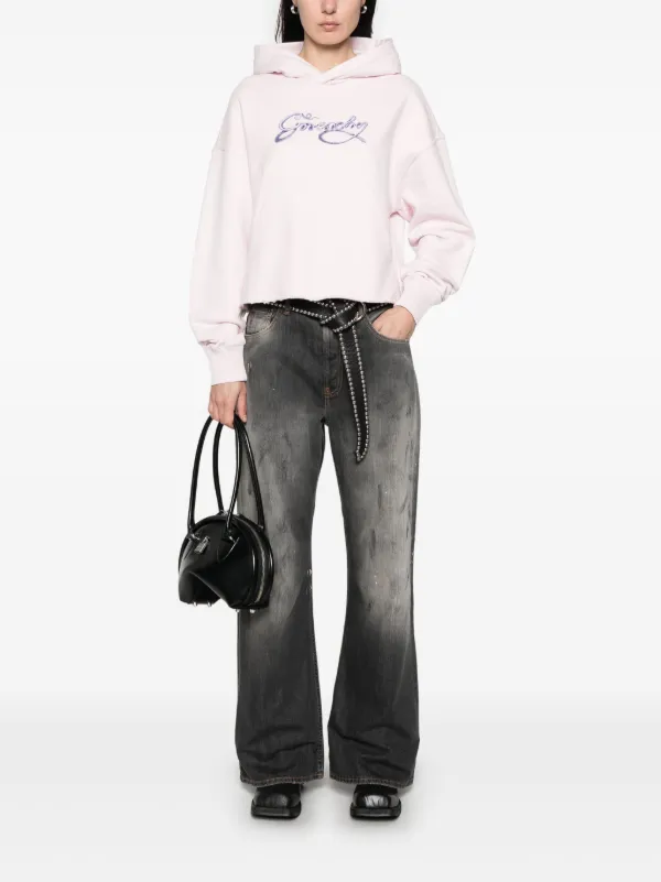 Givenchy GIVENCHY スネークプリント クロップドパーカー | ピンク 