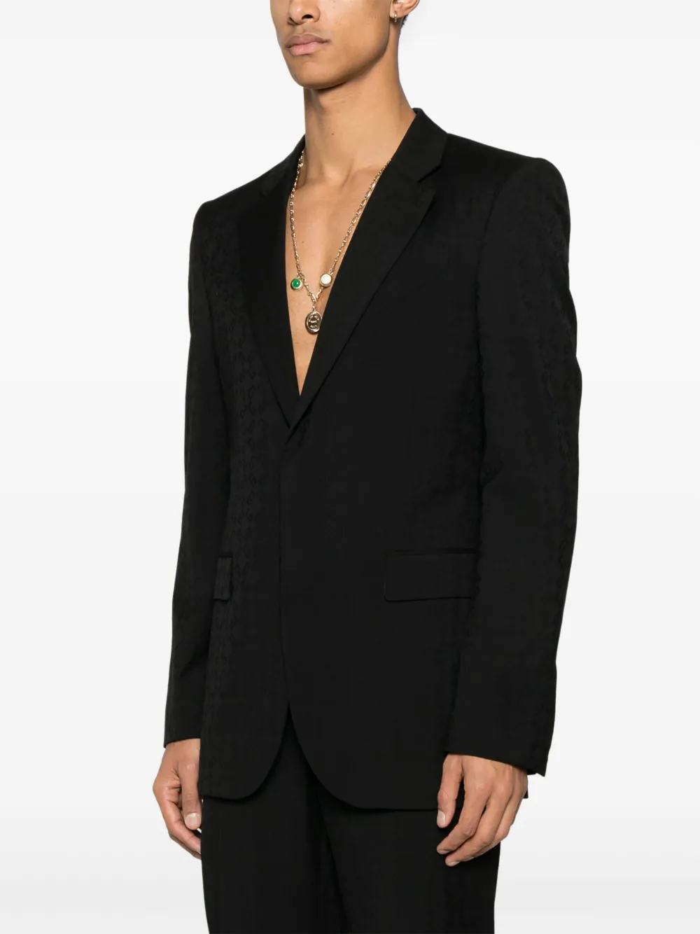 Givenchy Blazer met monogram en 72-jacquard Zwart