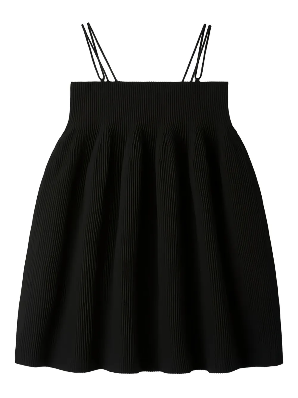 CFCL Hypha pleated spaghetti-strap mini dress | Black | Image 1