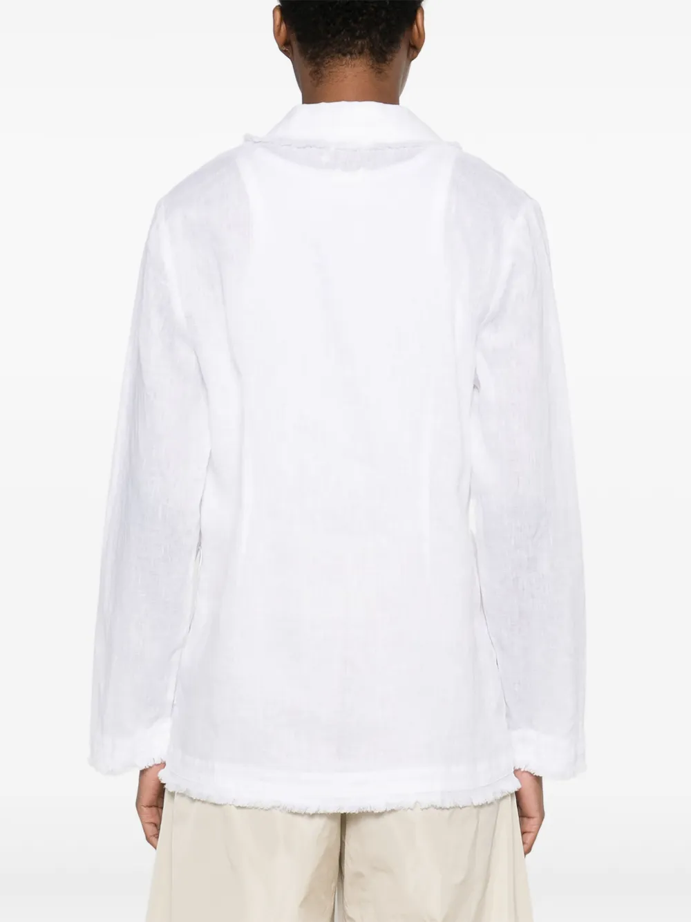 P.a.r.o.s.h Linen Blazer In White