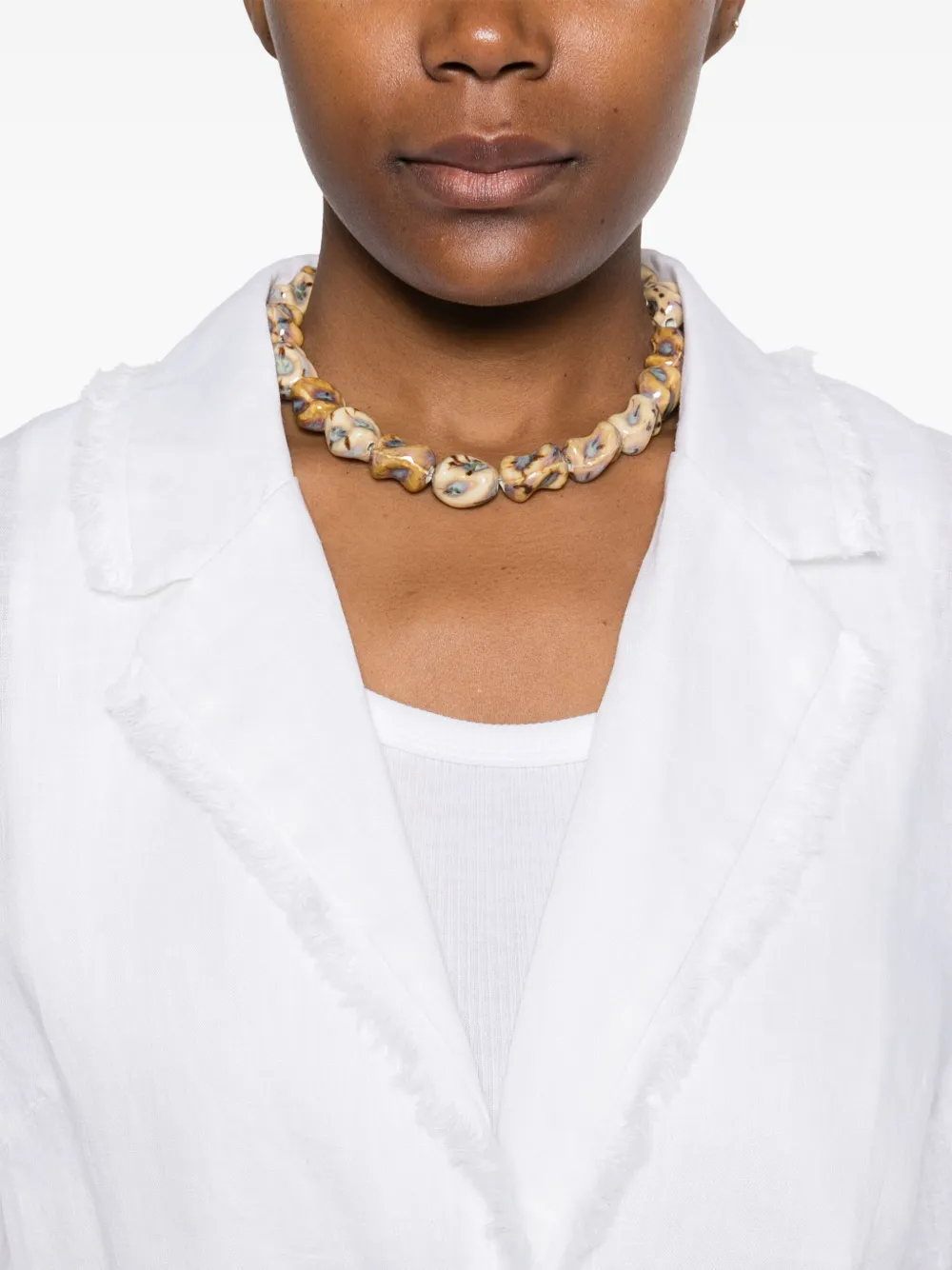 P.a.r.o.s.h Linen Blazer In White