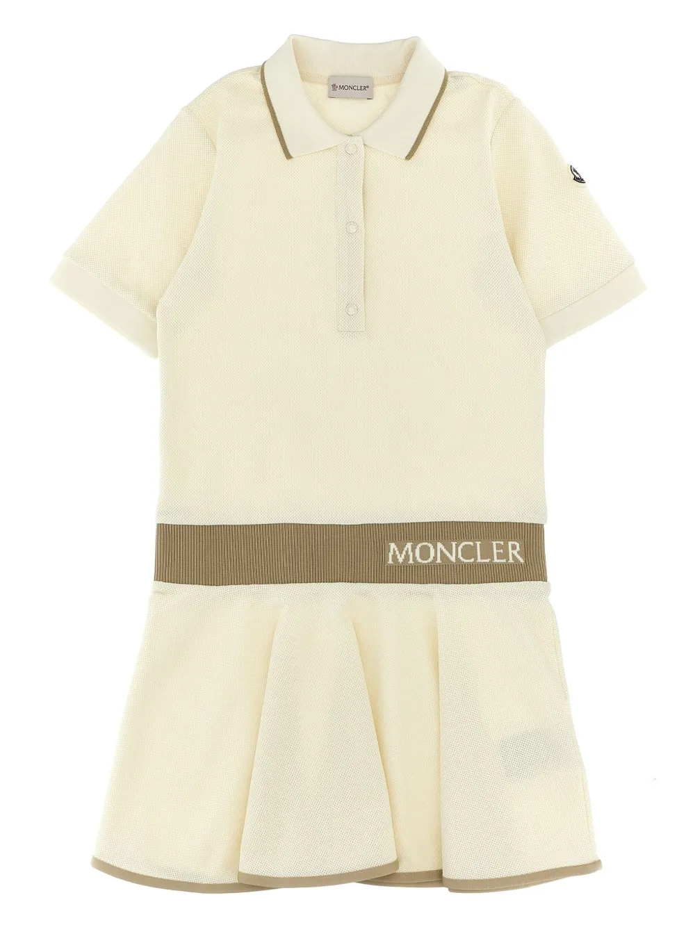 Moncler Enfant Piqué jurk Wit