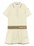 Moncler Enfant piqué-weave dress - White