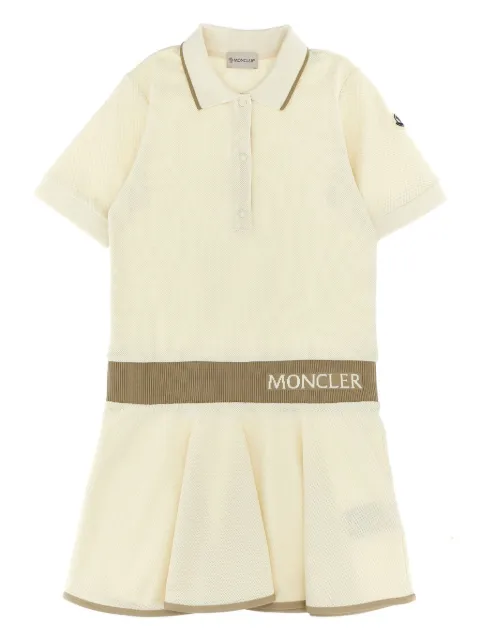 Moncler Enfant فستان بنسيج بيكيه