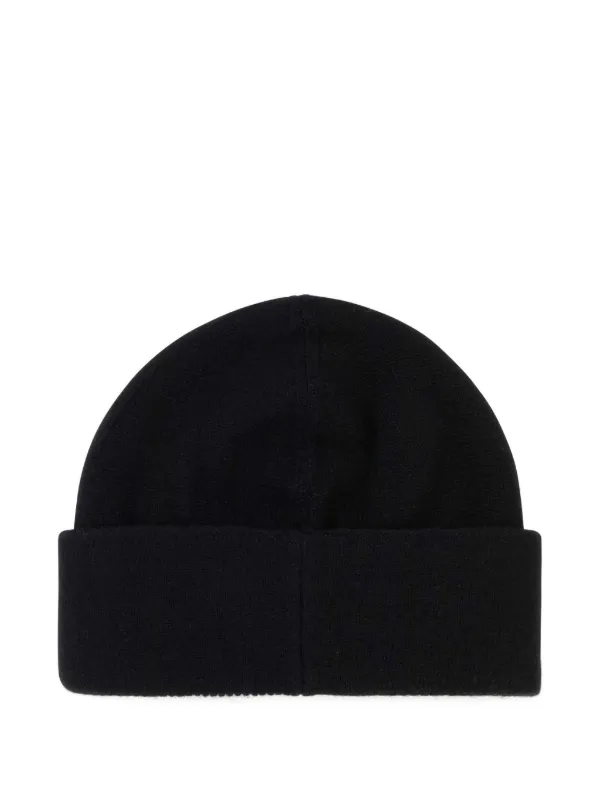 FENDI ニット帽 ブラック Fendi Knit Beanie Embroidered Logo Men Black Hats – Bluefly