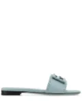 FENDI leather Baguette slippers - Blue