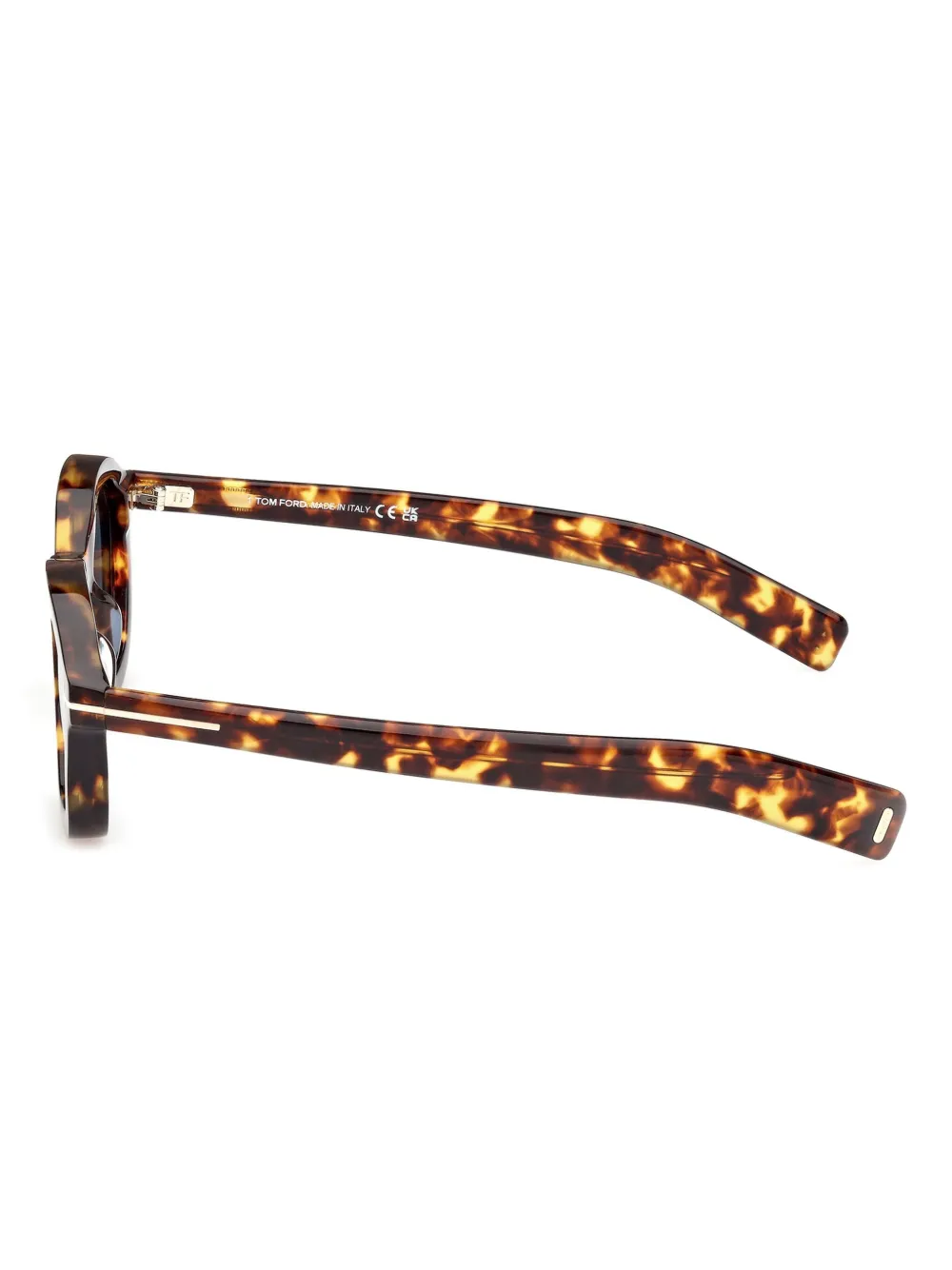 TOM FORD Eyewear Zonnebril met rond montuur Bruin