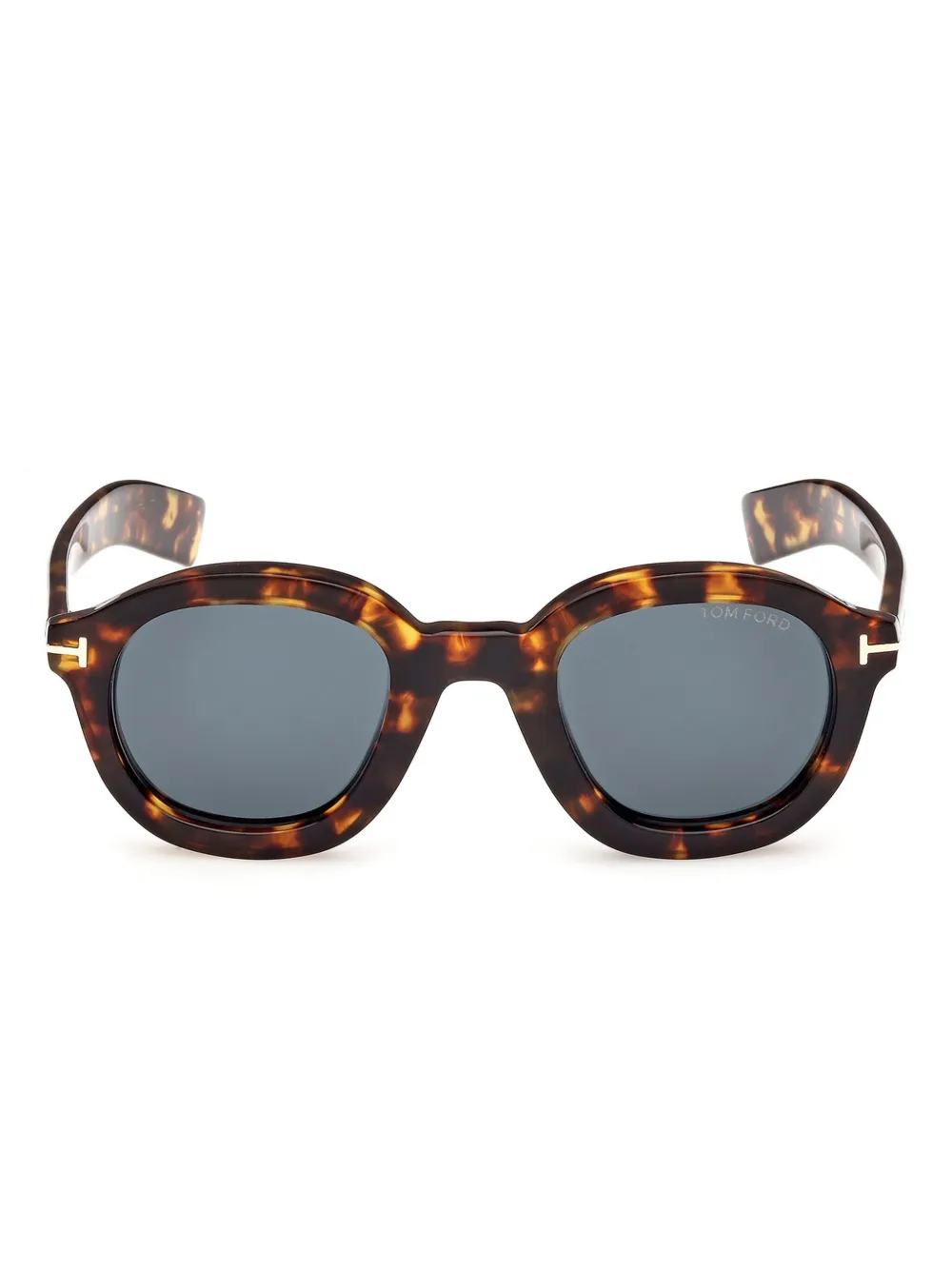 TOM FORD Eyewear Zonnebril met rond montuur Bruin