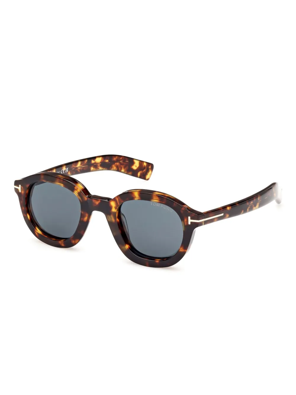 TOM FORD Eyewear Zonnebril met rond montuur Bruin