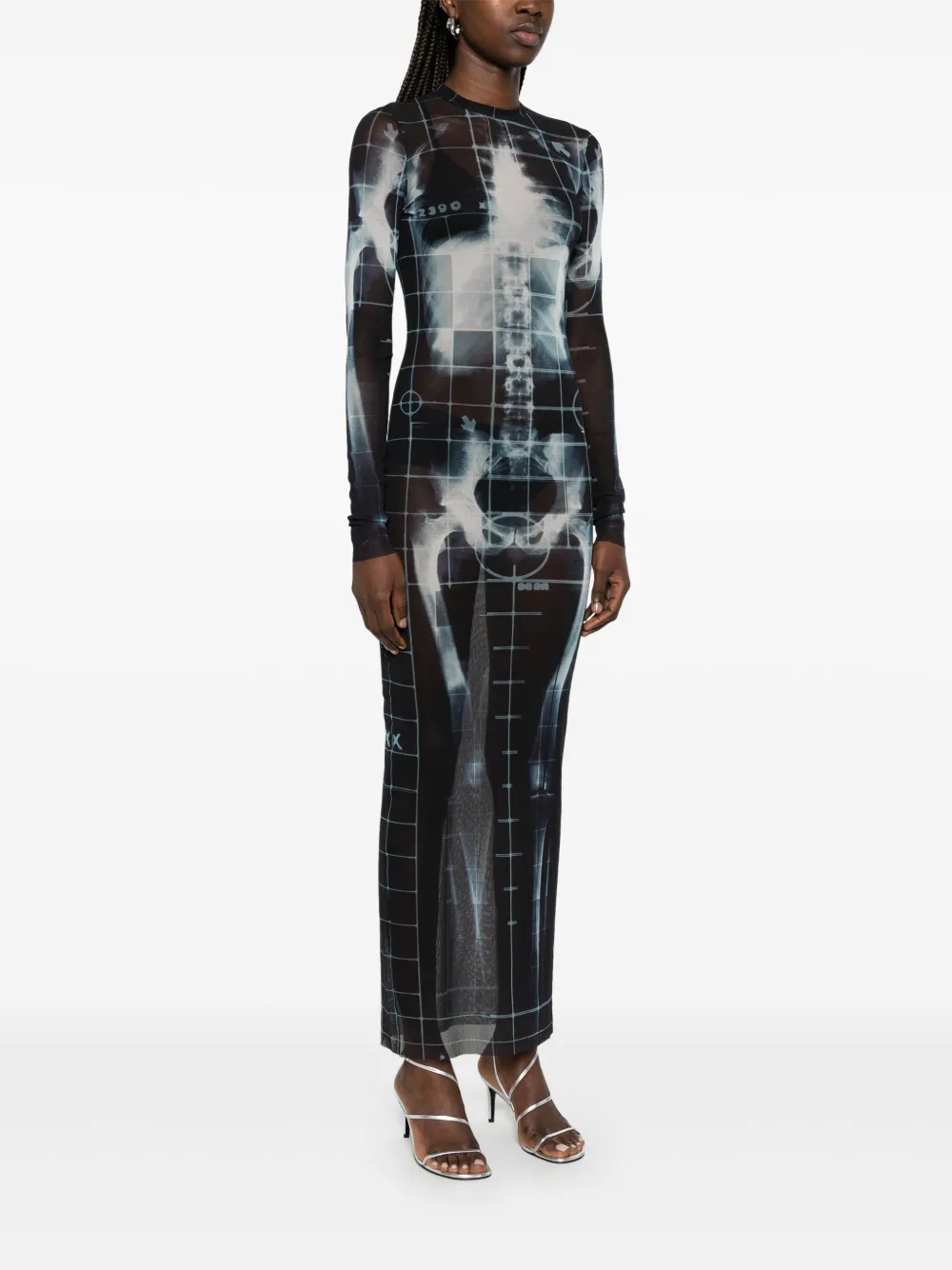 JEAN PAUL GAULTIER SQUELETOR MAXI DRESS 