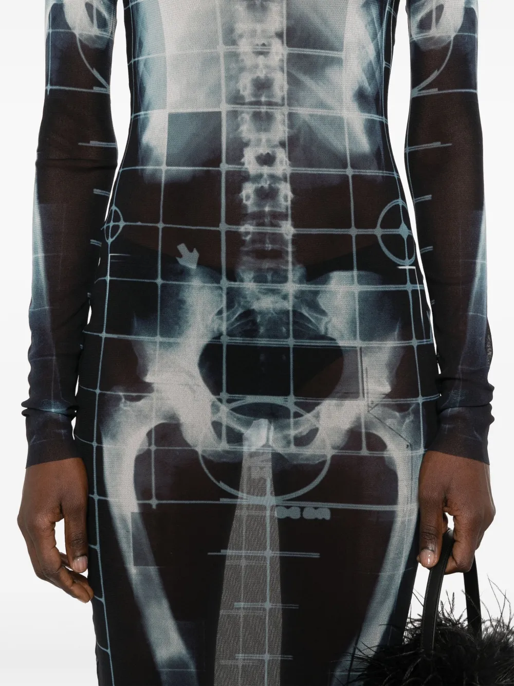 JEAN PAUL GAULTIER SQUELETOR MAXI DRESS 