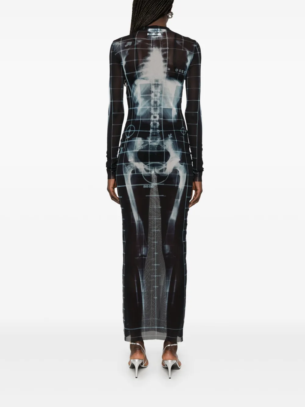 JEAN PAUL GAULTIER SQUELETOR MAXI DRESS 