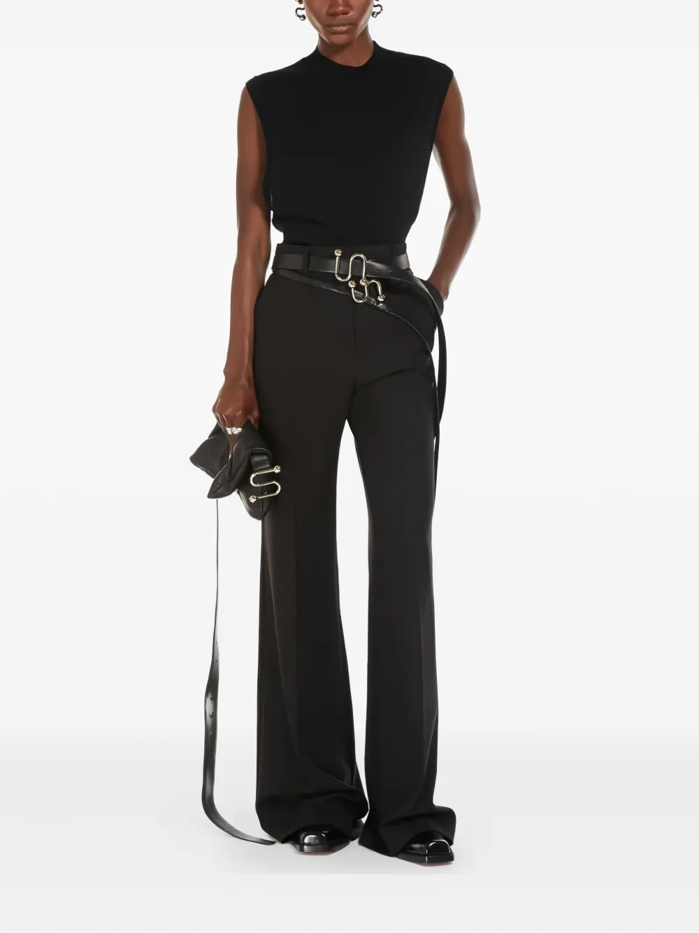 Sportmax pressed-crease trousers - Zwart
