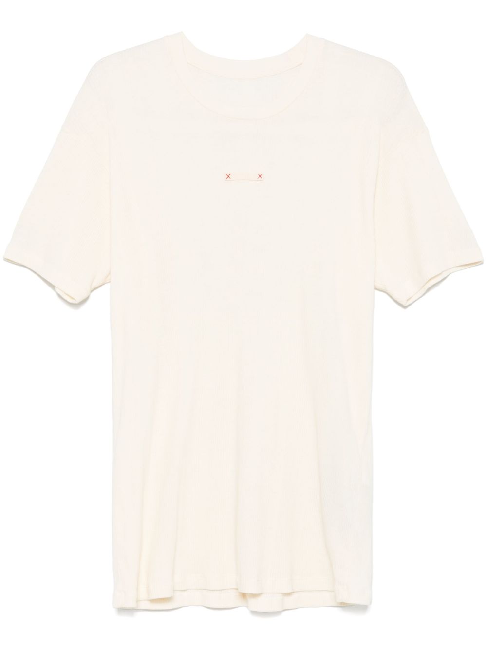 Maison Margiela Geribbeld T-shirt Beige