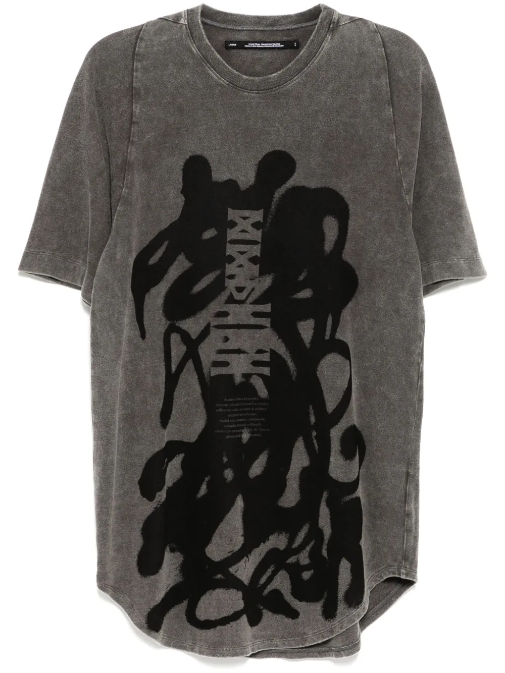 Julius JD abstract graffiti tee | Grey | Image 1