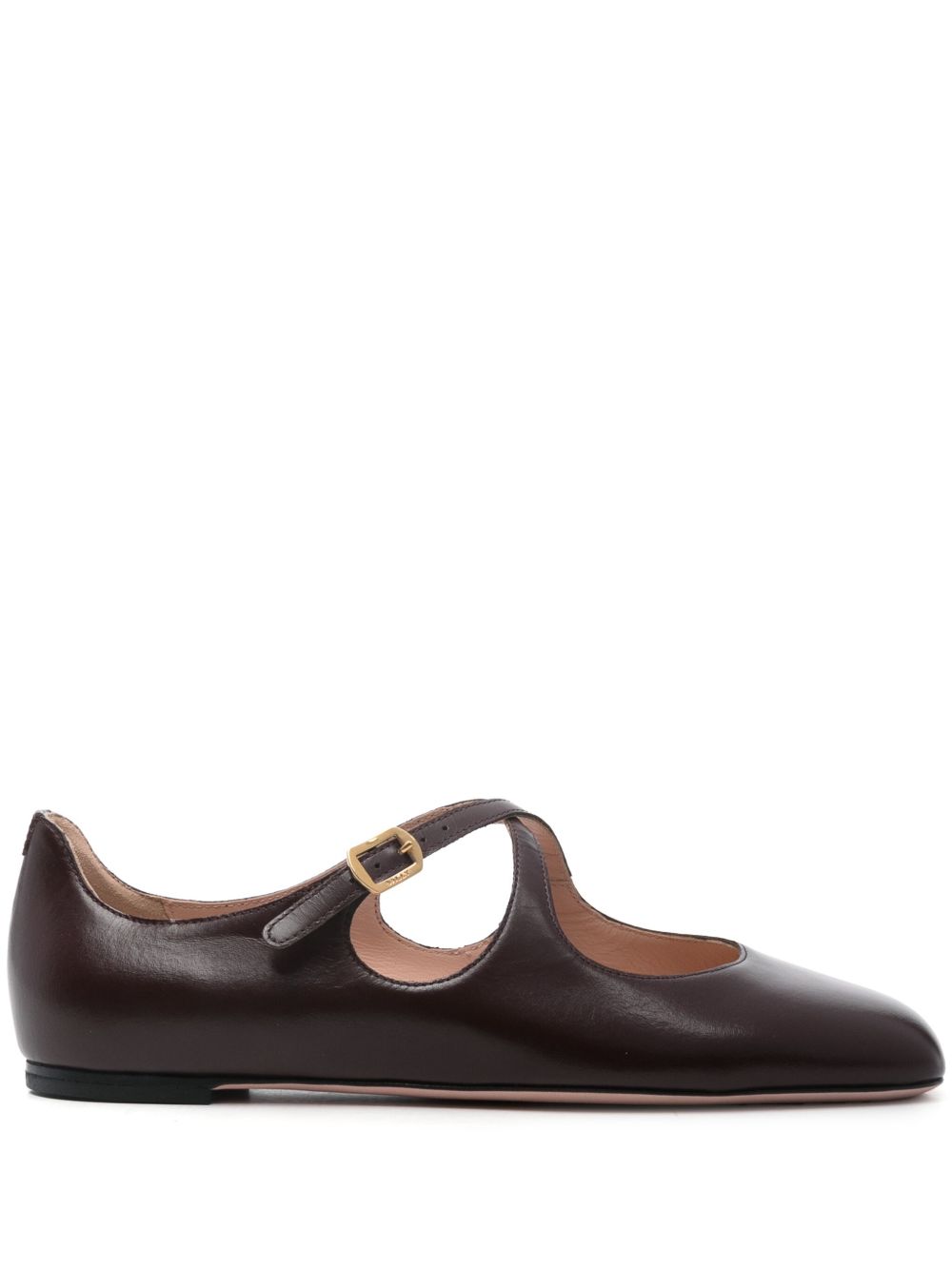 Bally Leren ballerina's Bruin