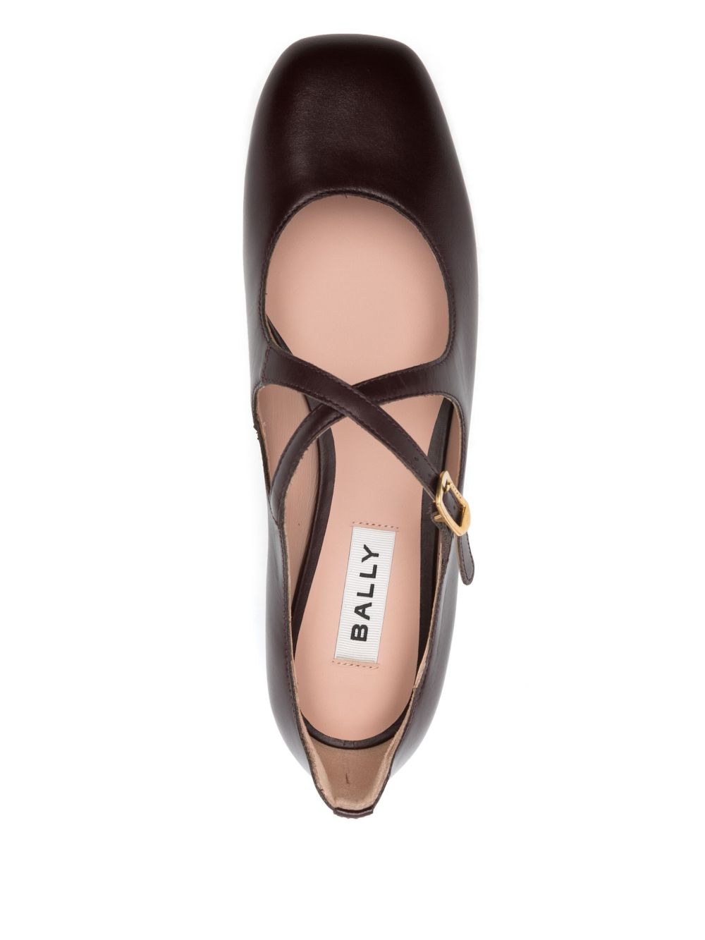 Bally Leren ballerina's Bruin