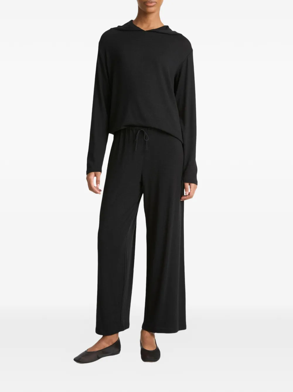 Vince Top en broek met wijde pijpen en capuchon - Zwart