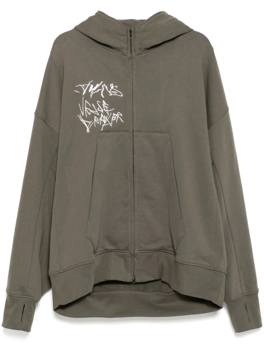 Ana-Diptych JD zip-up hoodie