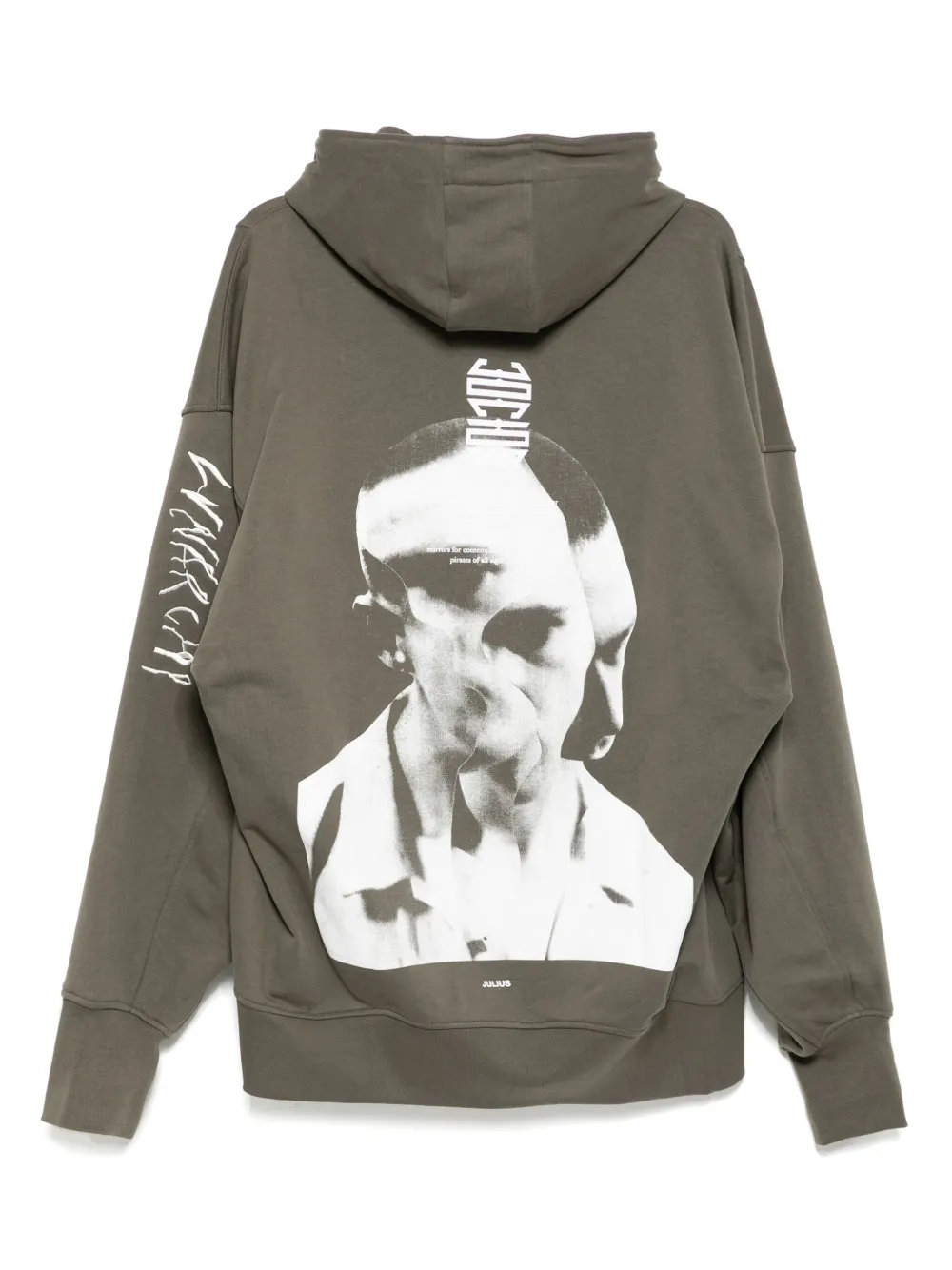 Julius Ana-Diptych JD hoodie met rits - Grijs