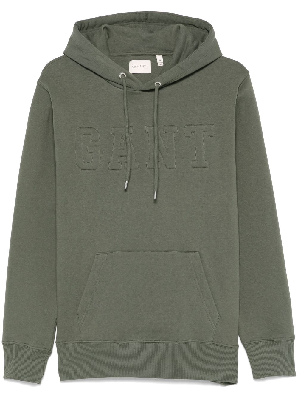 Gant embossed-logo hoodie - Green