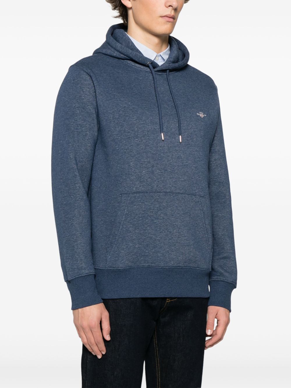 GANT EMBROIDERED-LOGO HOODIE