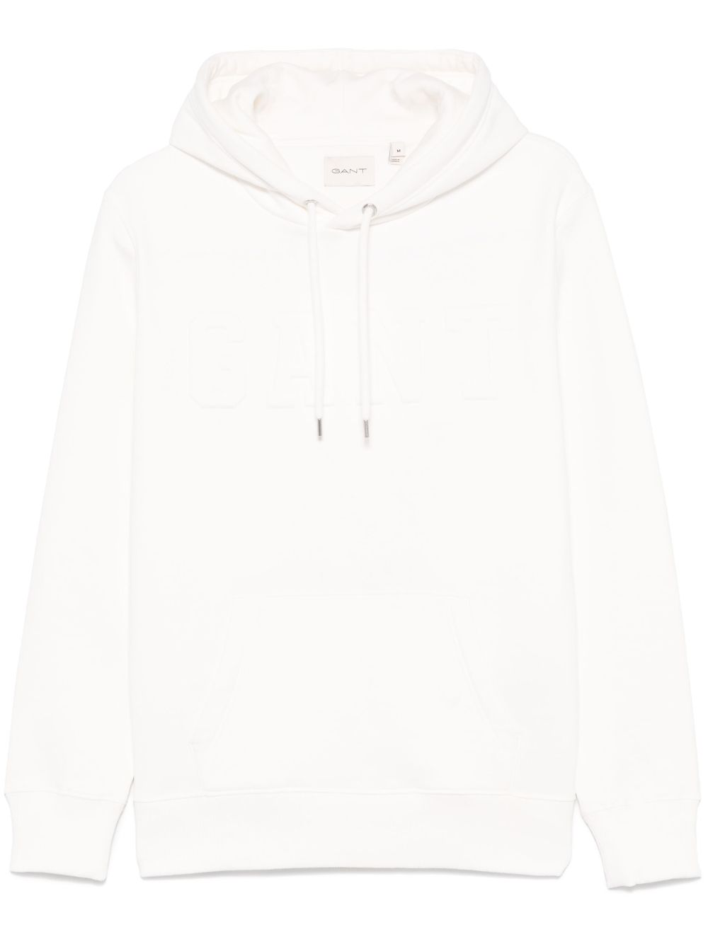 Gant embossed-logo hoodie - White