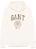 Gant logo-print hoodie - White