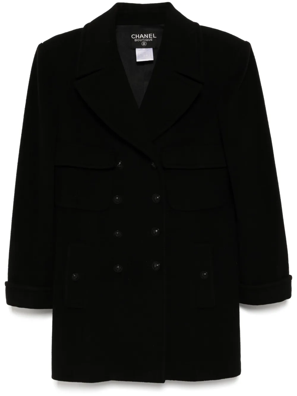 CHANEL Pre-Owned abrigo con doble botonadura 1997 | negro | Image 1